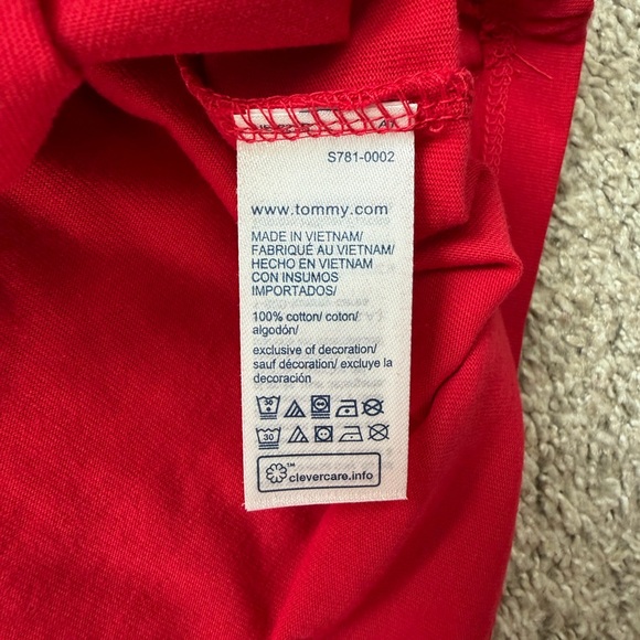 Tommy Hilfiger 1985 Logo T-Shirt Red Men’s Size M New With Tags - Picture 6 of 9